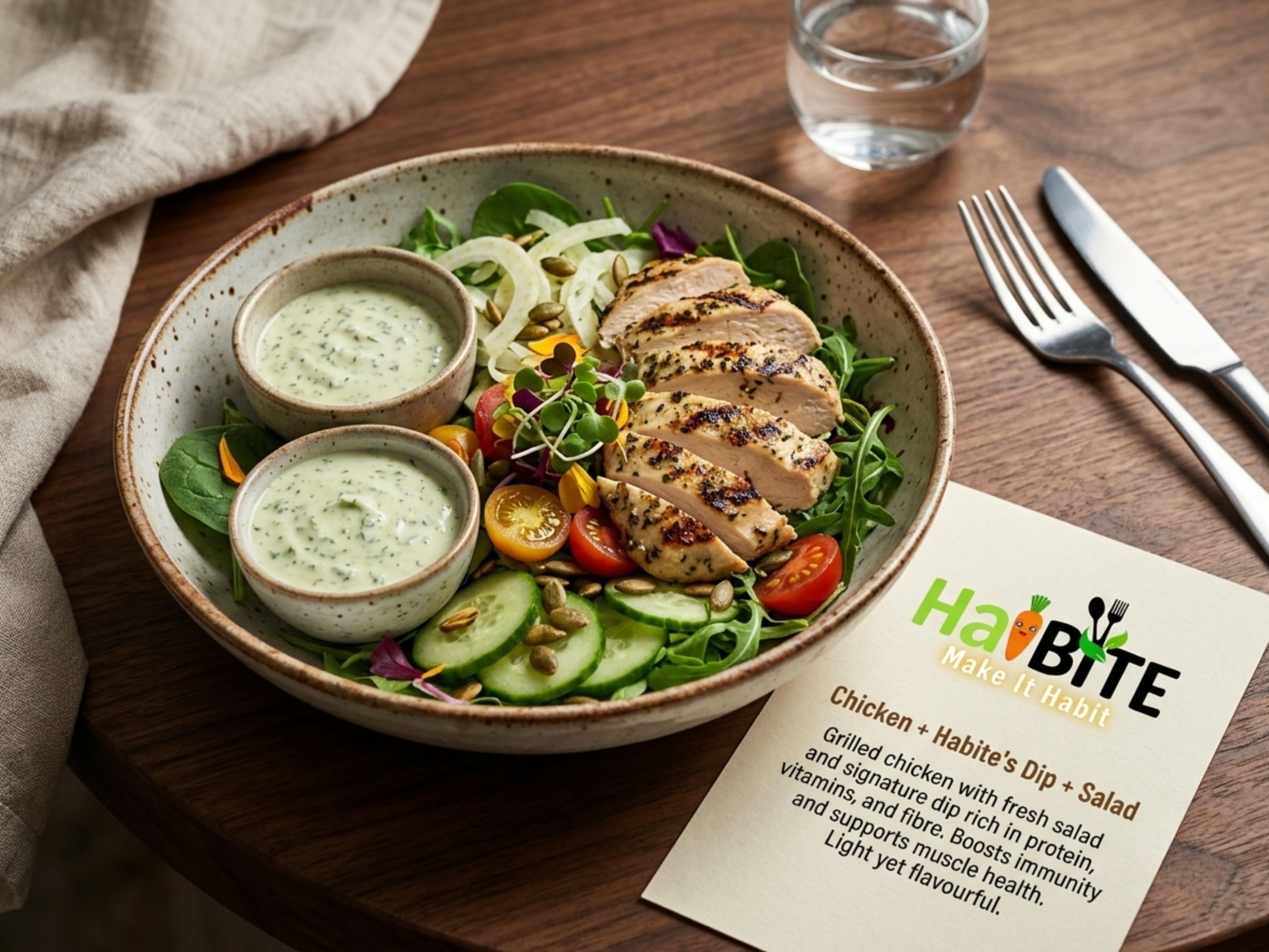 Chicken Habite Dip Salad